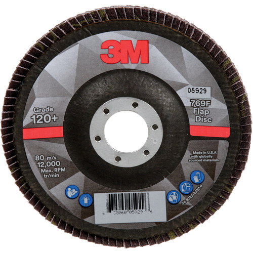 Disque &agrave; lamelles &agrave; changement rapide 769F, 5" x 7/8", Type 29, Grain 120+, C&eacute;ramique Waymarc Industries Inc