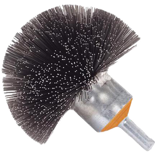 Spherical Mounted Crimped Wire Brush, 1-1/2", 0.008" Fill, 1/4" Shank Waymarc Industries Inc