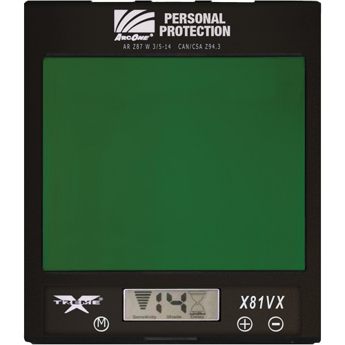ArcOne&reg; Xtreme Auto-Darkening Lense, 4-1/2" W x 5-1/2" H Viewing Area, For Use With Xtreme&reg; Waymarc Industries Inc