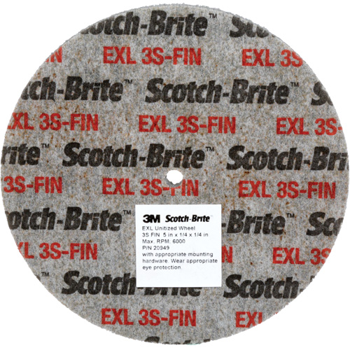 Scotch-Brite EXL Unitized Wheel, 2" x 1/4", 1/4" Arbor, Fine Grit, Silicon Carbide Waymarc Industries Inc