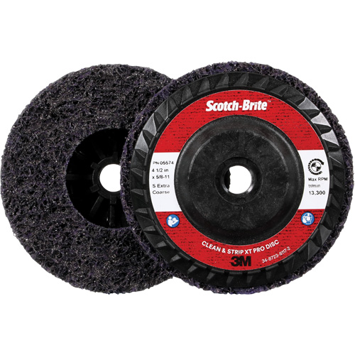 Scotch-Brite Clean and Strip XT Pro Disc XO-DC, 4-1/2" Dia., Extra Coarse Grit, Silicon Carbide Waymarc Industries Inc