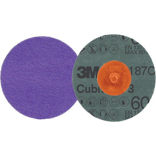Cubitron 3 Roloc Fibre Disc, 2" Dia., 60+ Grit, Ceramic Waymarc Industries Inc