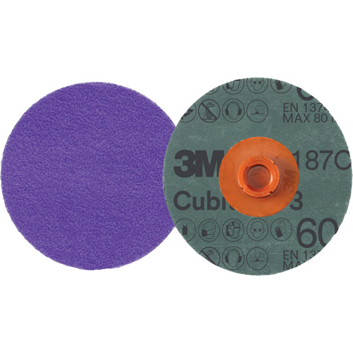 Cubitron 3 Roloc Fibre Disc, 4" Dia., 60+ Grit, Ceramic Waymarc Industries Inc
