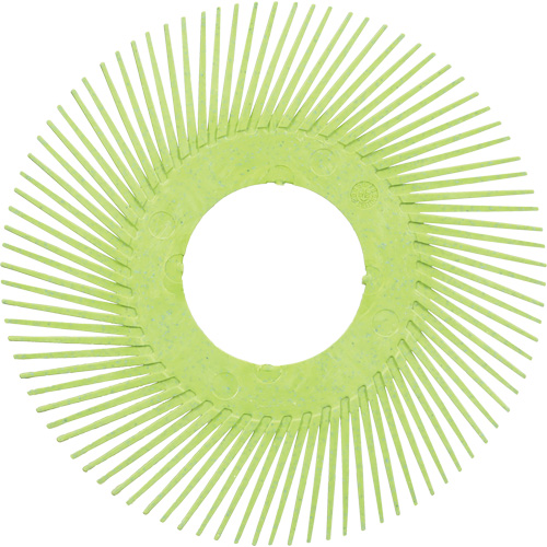 Brosse radiale en soies de pr&eacute;cision type A PN-RB sans adaptateur Scotch-Brite, C&eacute;ramique, Grain 50+, 6" dia. Waymarc Industries Inc