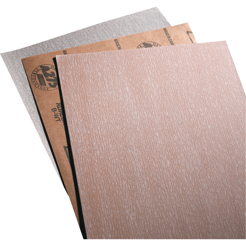 Papier abrasif en feuilles de papier - No-Fil Adalox A275, 9" x 11", Grain 80, Oxyde d'aluminium Waymarc Industries Inc