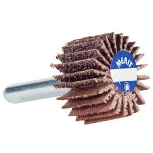 Mini Flap Wheel, Aluminum Oxide, 80 Grit, 1-1/2" x 1-1/2" x 1/4" Waymarc Industries Inc