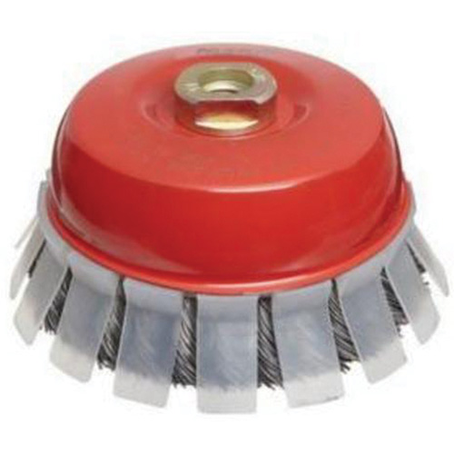 Brosse-boisseau &agrave; fils nou&eacute;s avec protecteur, 2-3/4" dia. x 5/8"-11 arbre Waymarc Industries Inc