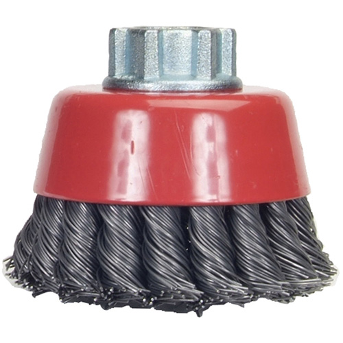 Brosse-boisseau &agrave; fils nou&eacute;s, 4" dia. x 5/8"-11 arbre Waymarc Industries Inc