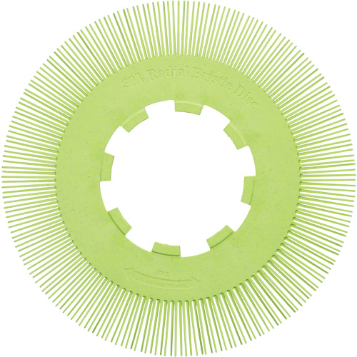 Brosse radiale en soies de pr&eacute;cision type S PN-RB sans adaptateur Scotch-Brite, C&eacute;ramique, Grain 50+, 8" dia. Waymarc Industries Inc