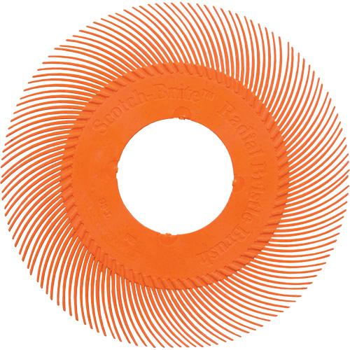 Brosse radiale en soies de pr&eacute;cision type C PN-RB sans adaptateur Scotch-Brite , C&eacute;ramique, Grain 80+, 6" dia. Waymarc Industries Inc