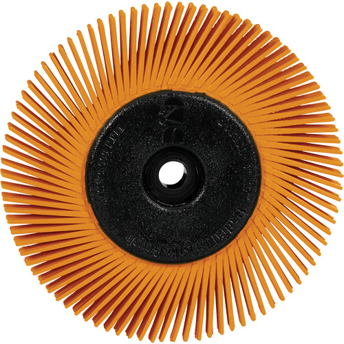Scotch-Brite Type A Precision Radial Bristle Brush PN-RB with Adapter, Ceramic, 80+ Grit, 6" Dia. Waymarc Industries Inc