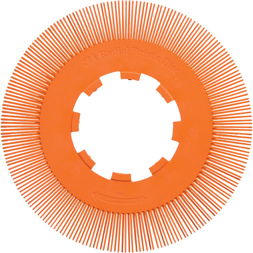 Brosse radiale en soies de pr&eacute;cision type S PN-RB sans adaptateur Scotch-Brite , C&eacute;ramique, Grain 80+, 8" dia. Waymarc Industries Inc