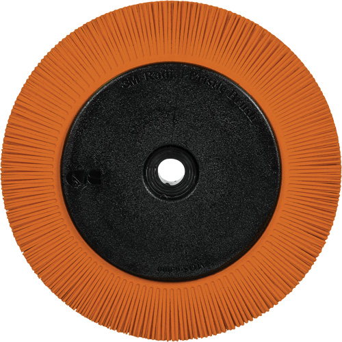 Brosse radiale en soies de pr&eacute;cision type S PN-RB avec bride Scotch-Brite, C&eacute;ramique, Grain 80+, 8" dia. Waymarc Industries Inc