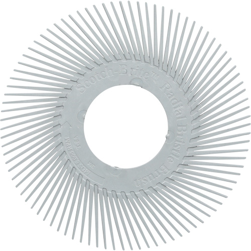 Brosse radiale en soies de pr&eacute;cision type A PN-RB sans adaptateur Scotch-Brite , C&eacute;ramique, Grain 120+, 6" dia. Waymarc Industries Inc