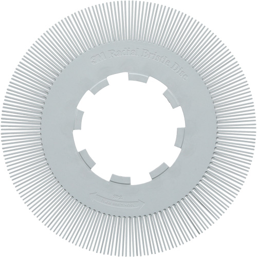 Brosse radiale en soies de pr&eacute;cision type S PN-RB sans adaptateur Scotch-Brite , C&eacute;ramique, Grain 120+, 8" dia. Waymarc Industries Inc