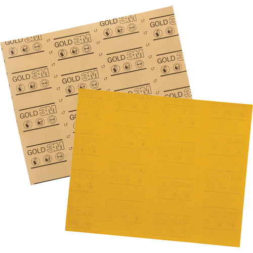 Feuille abrasive dor&eacute;e 12544, 9" x 11", Grain 220, Oxyde d'aluminium Waymarc Industries Inc