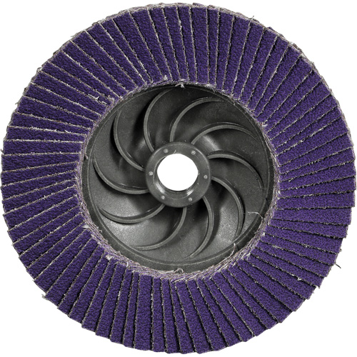 Cubitron 3 Conical  Flap Disc with Quick Change 1169F, 4-1/2" x 5/8"-11, Type T29, 80+ Grit, Ceramic Waymarc Industries Inc