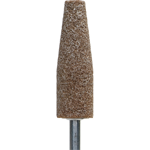 Gemini Vitrified Bond Mounted Point, A38, Aluminum Oxide, 1-1/2" Dia., 1-1/2" L, 60 Grit Waymarc Industries Inc