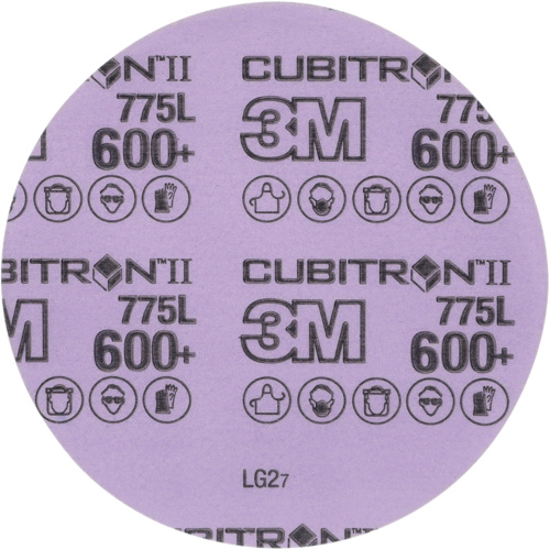 Cubitron II Hookit Film Disc, 5" Dia., 600+ Grit, Ceramic, 3 mil Waymarc Industries Inc