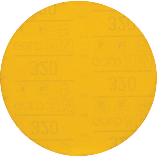Disque abrasif dor&eacute; Hookit, dia 6", Grain 320, Oxyde d'aluminium, Poids C Waymarc Industries Inc