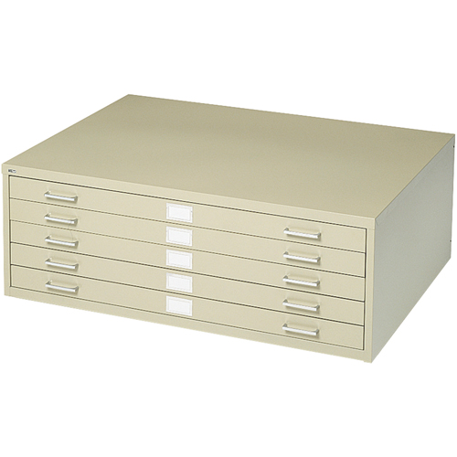 Steel Plan Files, 5 Drawers, 40-3/8" W x 29-3/8" D x 16-1/2" H Waymarc Industries Inc