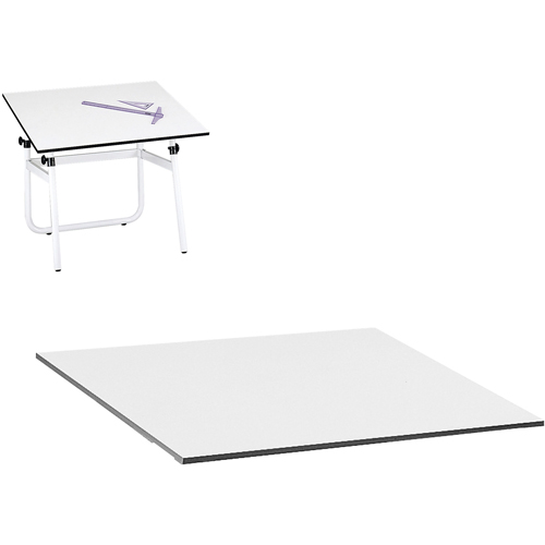 Dessus pour table &agrave; dessin r&eacute;glable Vista, 48" la x 3/4" h, Blanc Waymarc Industries Inc
