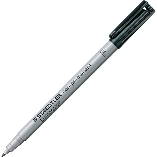 Lumocolor&reg; Non Permanent Fine Tip Black Marker, Black, Fine Tip Waymarc Industries Inc
