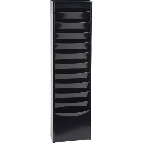 Literature Storage Racks, Stationary, 11 Slots, Steel, 9-3/4" W x 4-1/8" D x 36" H Waymarc Industries Inc