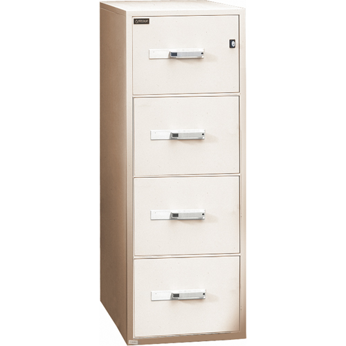 Fire Resistant Filing Cabinets, Steel, 4 Drawers, 19-3/4" W x 31" D x 54" H, Beige Waymarc Industries Inc