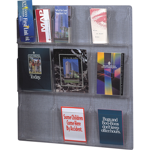 Pr&eacute;sentoirs, Mural, 6 fentes, Plastique, 30" la x 34-3/4" p x 34-3/4" h Waymarc Industries Inc