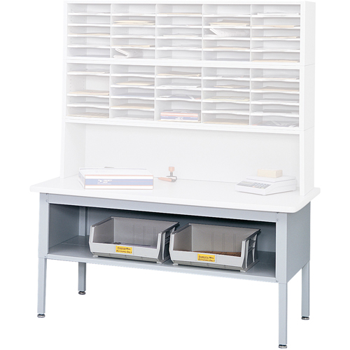 Mobilier E-Z Sort pour la salle du courrier- Tables de tri avec tablette-Dessus de table, 60" la x 28" p x 36" h, Stratifi&eacute; Waymarc Industries Inc