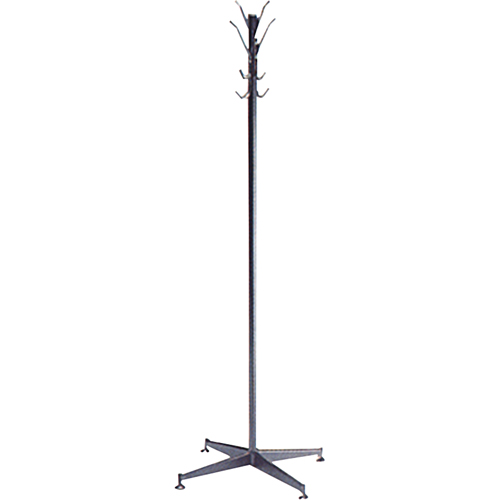 Coat Tree, 60" H, Steel, Black, 8 Hook(s) Waymarc Industries Inc