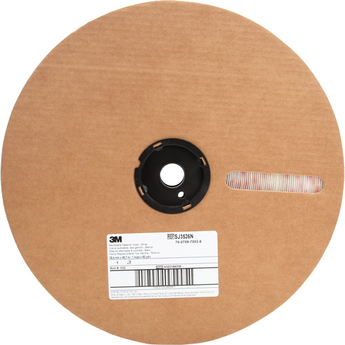 Fastener, Loop, 50 yds x 5/8", Adhesive, White Waymarc Industries Inc