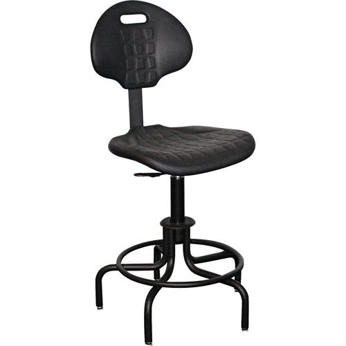 6000 Series Stool with Back, Stationary, Adjustable Height, 250 lbs. Capacity Waymarc Industries Inc