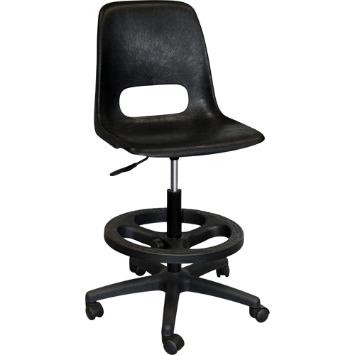 800 Series Classroom Stool with Back, Mobile, Adjustable Height, 250 lbs. Capacity Waymarc Industries Inc