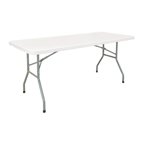 Folding Table, Rectangular, 60" L x 30" W, Polyethylene, White Waymarc Industries Inc