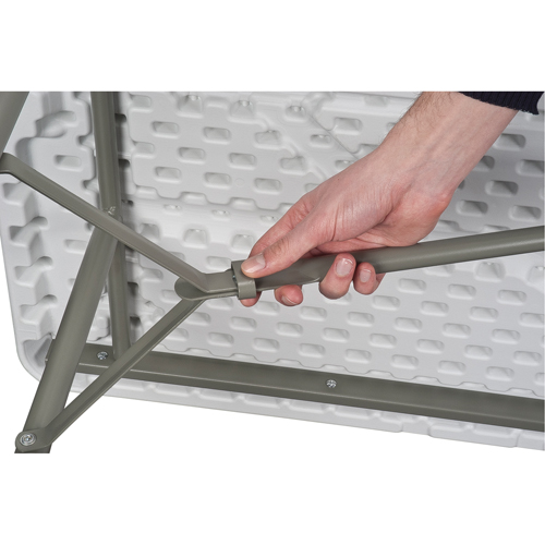 Folding Table, Rectangular, 48" L x 24" W, Polyethylene, White Waymarc Industries Inc