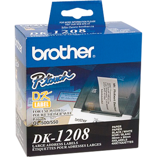 DK Series Address Labels, 1-1/2" W x 3-1/2" L, White Waymarc Industries Inc