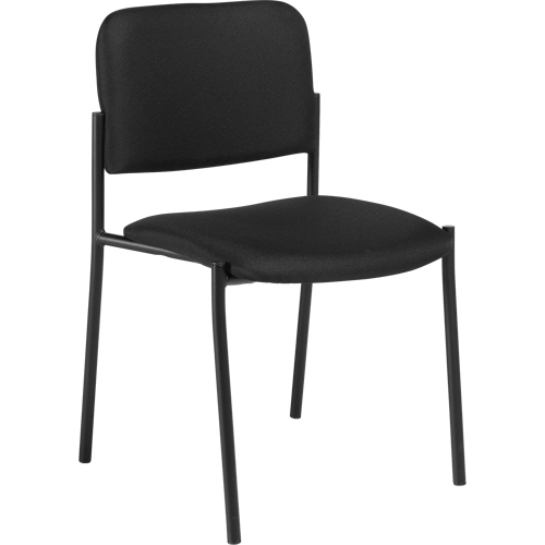 Armless Stacking Chairs, Fabric, 32" High, 300 lbs. Capacity, Black Waymarc Industries Inc