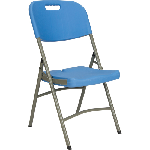 Chaise pliante, Poly&eacute;thyl&egrave;ne, Bleu, Capacit&eacute; 350 lb Waymarc Industries Inc