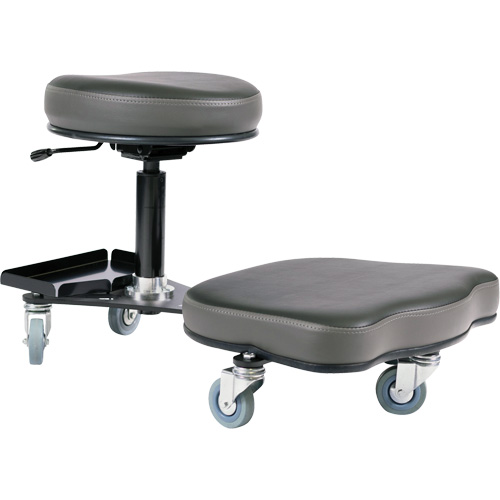Chaise ergonomique Flex, Vinyle, Noir/gris Waymarc Industries Inc
