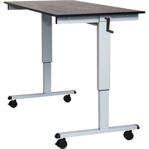 Adjustable Stand-Up Desk, Stand-Alone Desk, 48-1/2" H x 59" W x 29-1/2" D, Black Waymarc Industries Inc