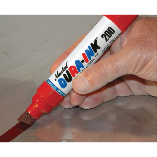 Marqueur no 200 Dura-Ink, Rouge, Pointe Ciseau Waymarc Industries Inc
