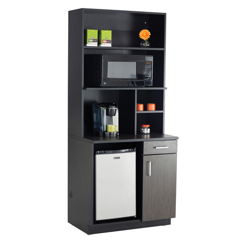 Armoire modulaire, M&eacute;lamine, 39" h x 36" la x 25" P, Nuit d'Asie/noir Waymarc Industries Inc