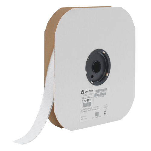 Ruban d'attaches, Boucle, 25 vg x 1", Cousu, Blanc Waymarc Industries Inc