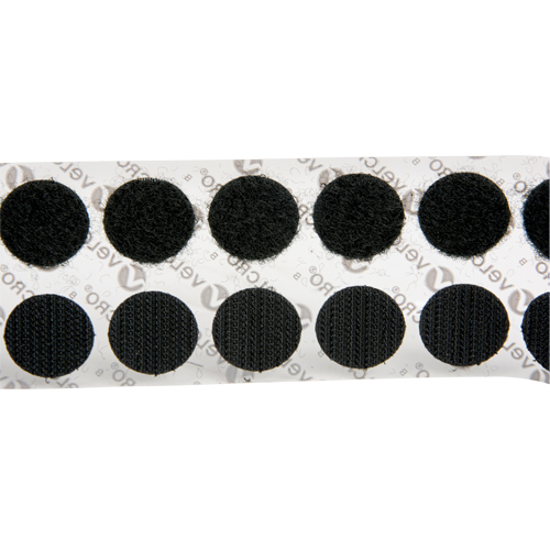 Attaches en jeton, Boucle et crochet, 3/4" dia., Adh&eacute;sif, Noir Waymarc Industries Inc