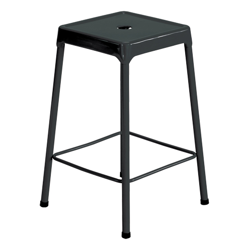 Tabouret en acier pour comptoir Safco, Stationnaire, Fixe, 25", Acier Si&egrave;ge, Noir Waymarc Industries Inc