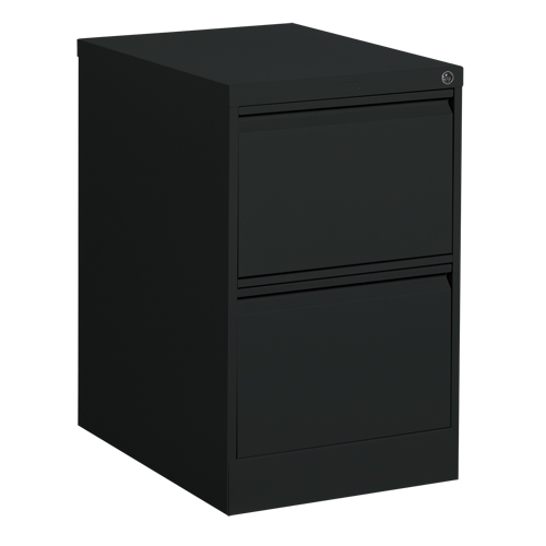 Classeur vertical, Acier, 2 tiroirs, 18-1/7" la x 25" p x 29" h, Noir Waymarc Industries Inc