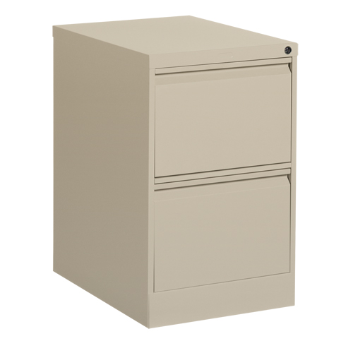 Vertical Filing Cabinet, Steel, 2 Drawers, 18-1/7" W x 25" D x 29" H, Beige Waymarc Industries Inc