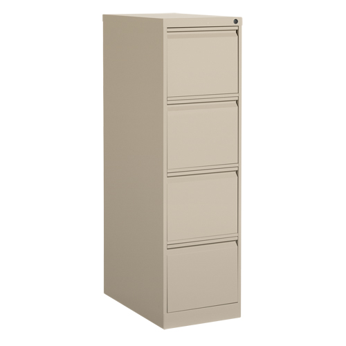 Vertical Filing Cabinet, Steel, 4 Drawers, 15-1/7" W x 25" D x 52" H, Beige Waymarc Industries Inc